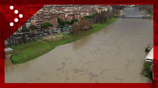 Firenze Arno in piena le immagini dal drone [upl. by Perceval]