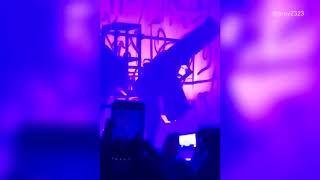 Marilyn Manson 48 is Crushed by two Giant PISTOL Stage Props at New York concert [upl. by Androw555]