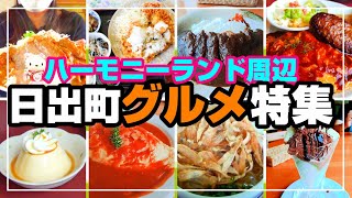 【ハーモニーランド 周辺ランチ】日出町の最新グルメ特集♪ メガ盛りオムライスハンバーグうどんスイーツ [upl. by Nawek]