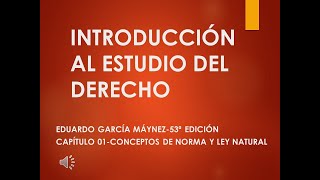 INTRODUCCIÓN AL ESTUDIO DEL DERECHO  VOZ HUMANA  CAP 01 [upl. by Fabrianna965]