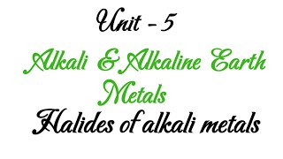 Halides of alkali metals  Alkali amp alkaline earth metals TN class 11 chemistry chapter 5 in Tamil [upl. by Haneen]