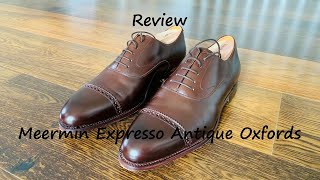 Meermin Oxford Shoes  REVIEW  101440  EXPRESSO ANTIQUE CALF  E [upl. by Whittaker348]