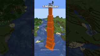 Cobblestone Tower at Different Times Worlds Smallest Violin minecraft shorts [upl. by Sivlek]