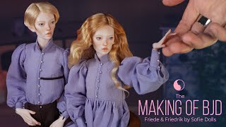 How I created porcelain BJD dolls Friede and Friedrik using traditional technologies [upl. by Nidnal]