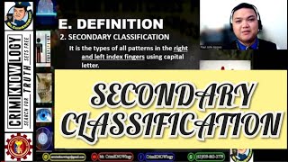 SECONDARY CLASSIFICATION  Fingerprint Classification Formula [upl. by Sukey433]