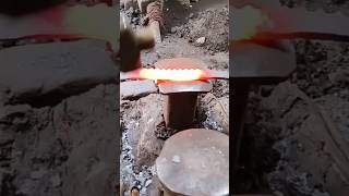 How to make a sword using motor cycle Gear blacksmith handaxe handmadesword armorsmith axe [upl. by Neelrahc]