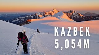 Unguided Climb of one of Georgias Highest Peaks Mount Kazbek [upl. by Ayrotal]