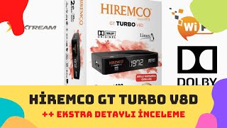 Hiremco GT Turbo V8D IPTV Uydu Alıcısı Ekstra Detaylı İnceleme  Kanal gecişleri içeriği kullanımı [upl. by Selinda]