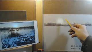 Easy Soft Pastel Lesson for Beginner Landscape using Nupastel [upl. by Schwinn]