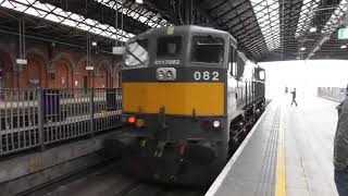 Irish Rail 071 Class Loco 088  RPSI Cravens amp 082 Running light at Dublin Connolly [upl. by Enined]