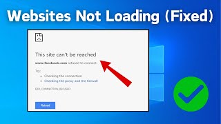 Fix Some Websites Not Loading Or Not Opening In Any Browser Issue Windows 1110 Easy Way [upl. by Donough]