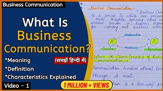 What Is Business CommunicationIntroduction Meaning And Definition Of Business Communication [upl. by Nho]