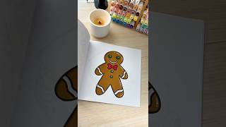 Gingerbread man cookie Christmas coloring page christmas coloring holidayspirit coloringbook [upl. by Alyhc]