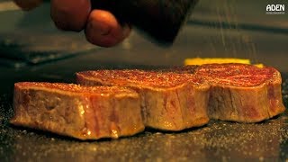 Rare Wagyu Beef  Teppanyaki in Kyoto Japan [upl. by Assina]