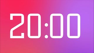 20 Minute Timer Countdown  Silent and Colorful [upl. by Toomin]