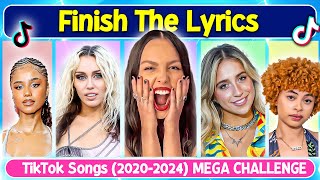 Finish The Lyrics  🎶100 Viral TikTok Songs From 2020 to 2024  🔥 TIK TOK MEGA CHALLENGE💃 [upl. by Richardo617]