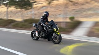 Yamaha R1 RIZOMA STEALTH Mirrors Install  Graves Sliders  GBRacing Engine Covers [upl. by Aicirtap]