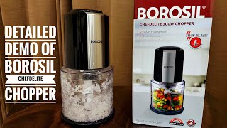 Detailed Demo of Borosil ChefDelite Chopper  Best Chopper Borosil ChefDelite [upl. by Aikenahs]