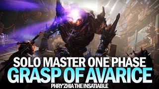 Solo Master One Phase Grasp of Avarice Dungeon Boss Phryzhia the Insatiable Destiny 2 [upl. by Dulsea]