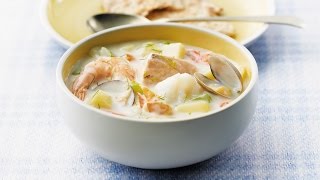 Classic Maritime Seafood Chowder  2010 Milk Calendar Recipe [upl. by Ailel]