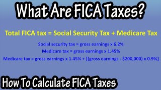 What Is And How To Calculate FICA Taxes Explained Social Security Taxes And Medicare Taxes [upl. by Bilek]