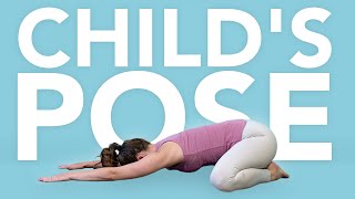 CHILDS POSE Balasana Yoga Pose Tutorial [upl. by Ellehcsor]