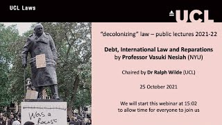 Debt International Law and Reparations by Prof Vasuki Nesiah NYU [upl. by Trefler]