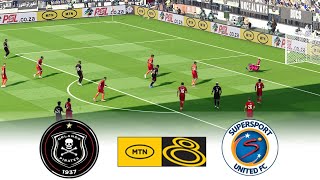 🔴ORLANDO PIRATES vs SUPERSPORT ⚽ QUARTER FINAL MTN 8 CUP 2024 ⚽ FOOTBALL GAMEPLAY HD [upl. by Plusch]