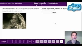 Examentraining Rekenen 3F 1718 Deel 2 vraag 1218 [upl. by Hbahsur]