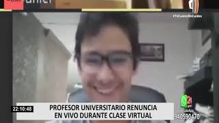 Profesor ignorado por sus alumnos explota y renuncia en plena clase virtual [upl. by Armyn804]