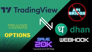 TradingView to Dhan Webhook for Options algo trading without API bridge English subtitles [upl. by Rosco]