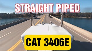 3406E 700HP Peterbilt with Straight Pipes on the Road [upl. by Avan]