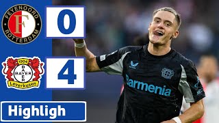 BAYERN LEVERKUSEN VS FEYENOORD  4 0   HIGHLIGHTS  UEFA CHAMPIONS LEAGUE [upl. by Baniez]