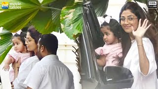 Shilpa Shetty with her Adorable daughter Samisha Shetty amid Raj Kundra controversy [upl. by Zampardi752]