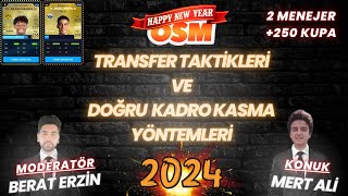 OSM 2024 TRANSFER TAKTİKLERİ VE KADRO KASMA YÖNTEMLERİ  ONLİNE SOCCER MANAGER [upl. by Krenn]