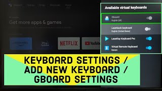 Xiaomi Smart TV  Keyboard Settings  Gboard Settings  Add new Keyboard [upl. by Fraser]