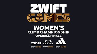 Zwift Games  Womens Climb Championship and Overall Finale [upl. by Knick]