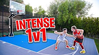 INTENSE 1v1 BASKETBALL AGAINST JIEDEL FROM 2HYPE [upl. by Nakada]