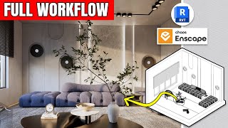 How to Create a Realistic Interior Render in Revit and Enscape  Full Workflow [upl. by Jensen184]