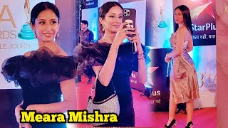 Maera Mishra BTS video While Shooting Reels For Friend On the Red Carpet of ITA Awards [upl. by Flory]