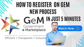 Registration process step by step gem portal in 5 minutes  gem seller registration [upl. by Avla]