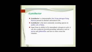 AsstProfPKGakkhad Production of bacterial biofertilizers SYBSc Microbiology MB222 Lec 39 [upl. by Metah309]