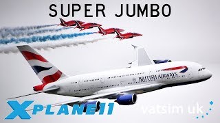 XPlane 11  Airbus A380 Live  VATSIM [upl. by Joung]