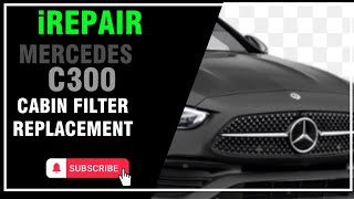 Mercedes C300 Main Cabin Air Filter Replacement 2015 2016 2017 2018 2019 2020 2021 2022 [upl. by Ynaffet508]