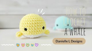 How to crochet a whale amigurumi 🐳 whale plush crochet tutorial [upl. by Enahpets]