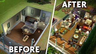 transforming an UGLY EA starter home in The Sims 4 [upl. by Assenab]