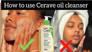 How to use Cerave Hydrating foaming oil cleanser  ceraveskincare cerave ceravecleanser [upl. by Brawley]