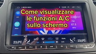 Come visualizzare le Funzioni Aria Condizionata sullo Schermo autoradio [upl. by Waly]