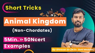 Animal Kingdom Short tricks🔥 सिर्फ 5min में 50 examples याद करे😱 NEET Biology🎯 [upl. by Magnus]