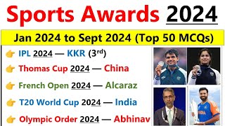 Sports Awards 2024 Current Affairs  Sports Current Affairs 2024  Sports gk current affairs 2024 [upl. by Ramahs]